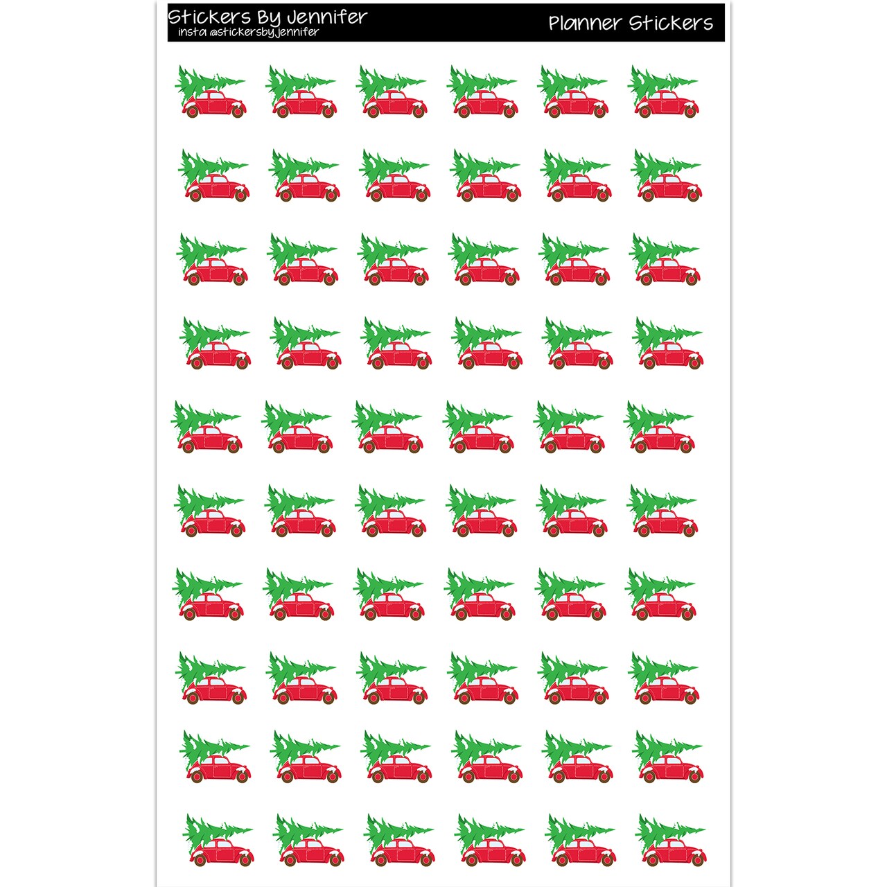 Christmas Truck Planner Stickers Scrapbooking Kids DIY Arts Crafting